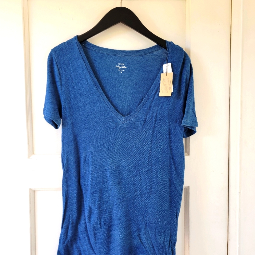Original J.Crew Vintage V Neck Cotton Tee
